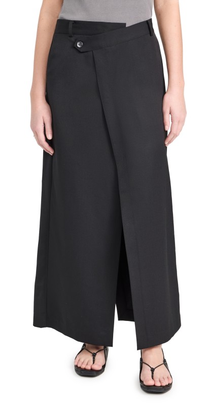 St. Agni Deconstructed Waist Maxi Skirt Black