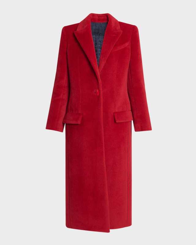 Long Single-Breasted Wool Coat