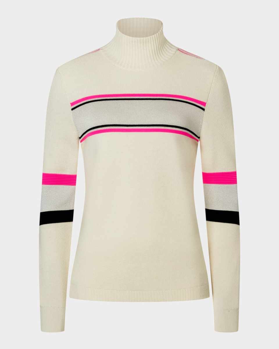 Lissa Stripe Wool Turtleneck Sweat