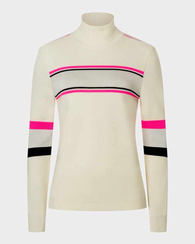Lissa Stripe Wool Turtleneck Sweat