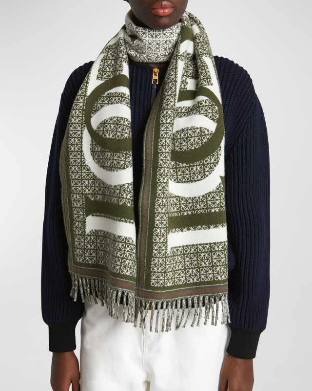 Love Anagram Wool & Cashmere Scarf