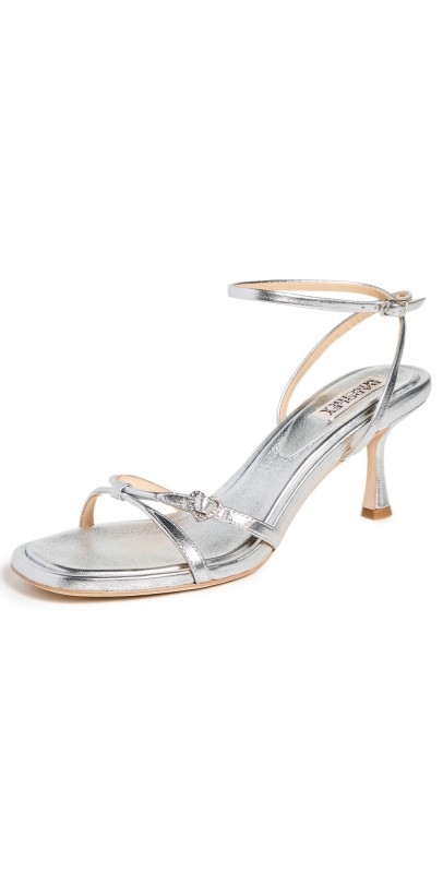 Badgley Mischka Brynna Heels Silver Leather