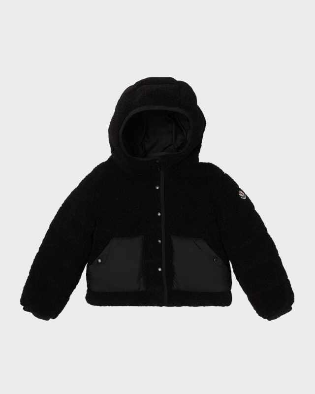 Girl's Audrieu Teddy Hooded Jacket, Size 4-6