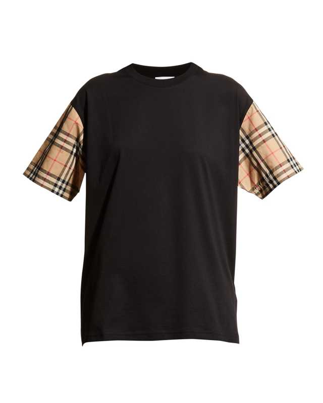 Oversized Vintage Check T-Shirt