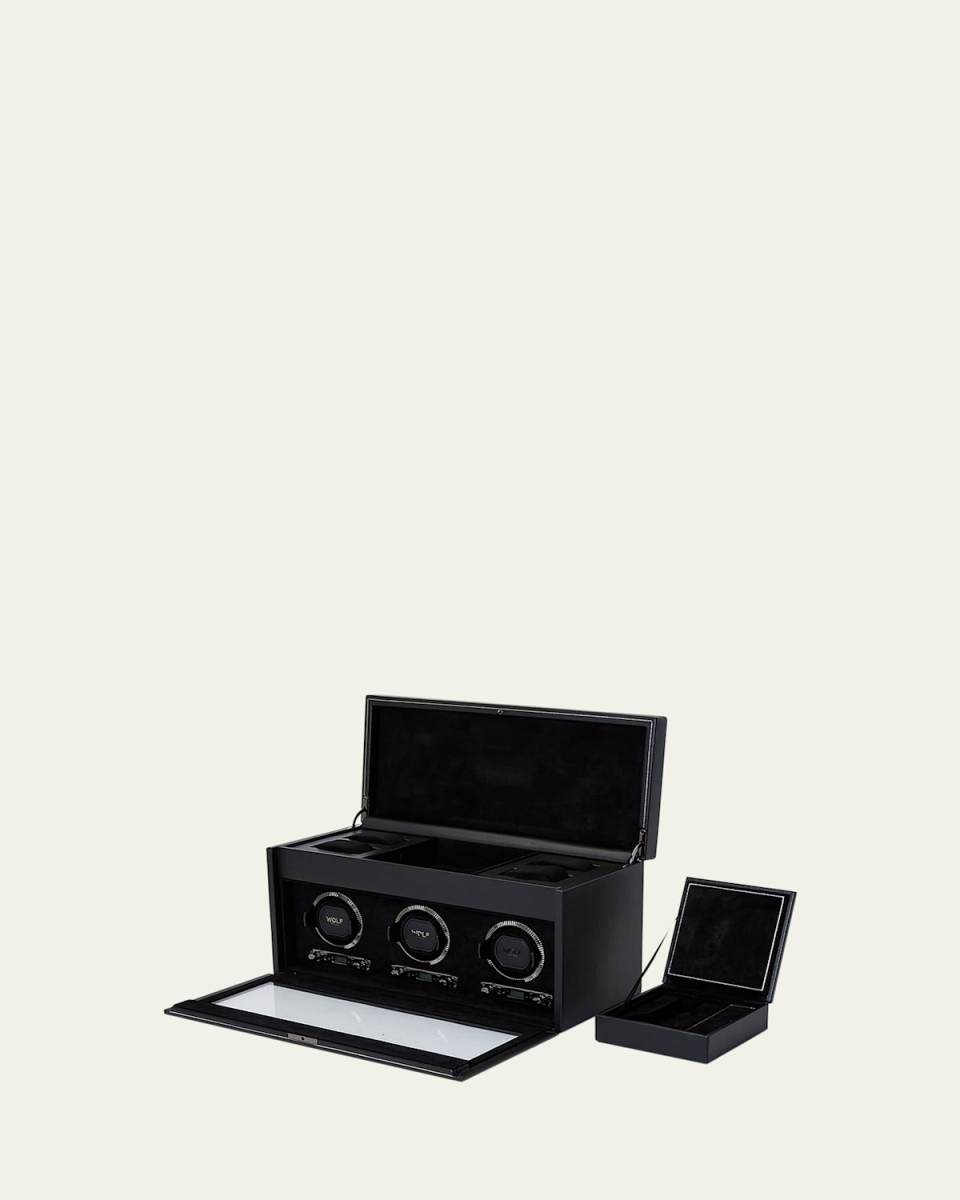 British Racing Triple Watch Winder with Storage