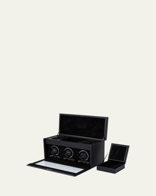 British Racing Triple Watch Winder with Storage