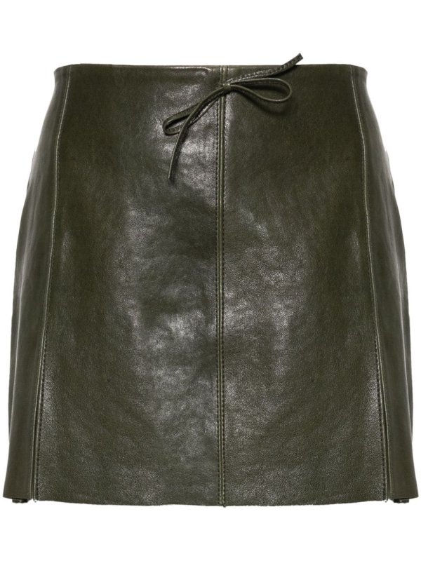 leather mini skirt