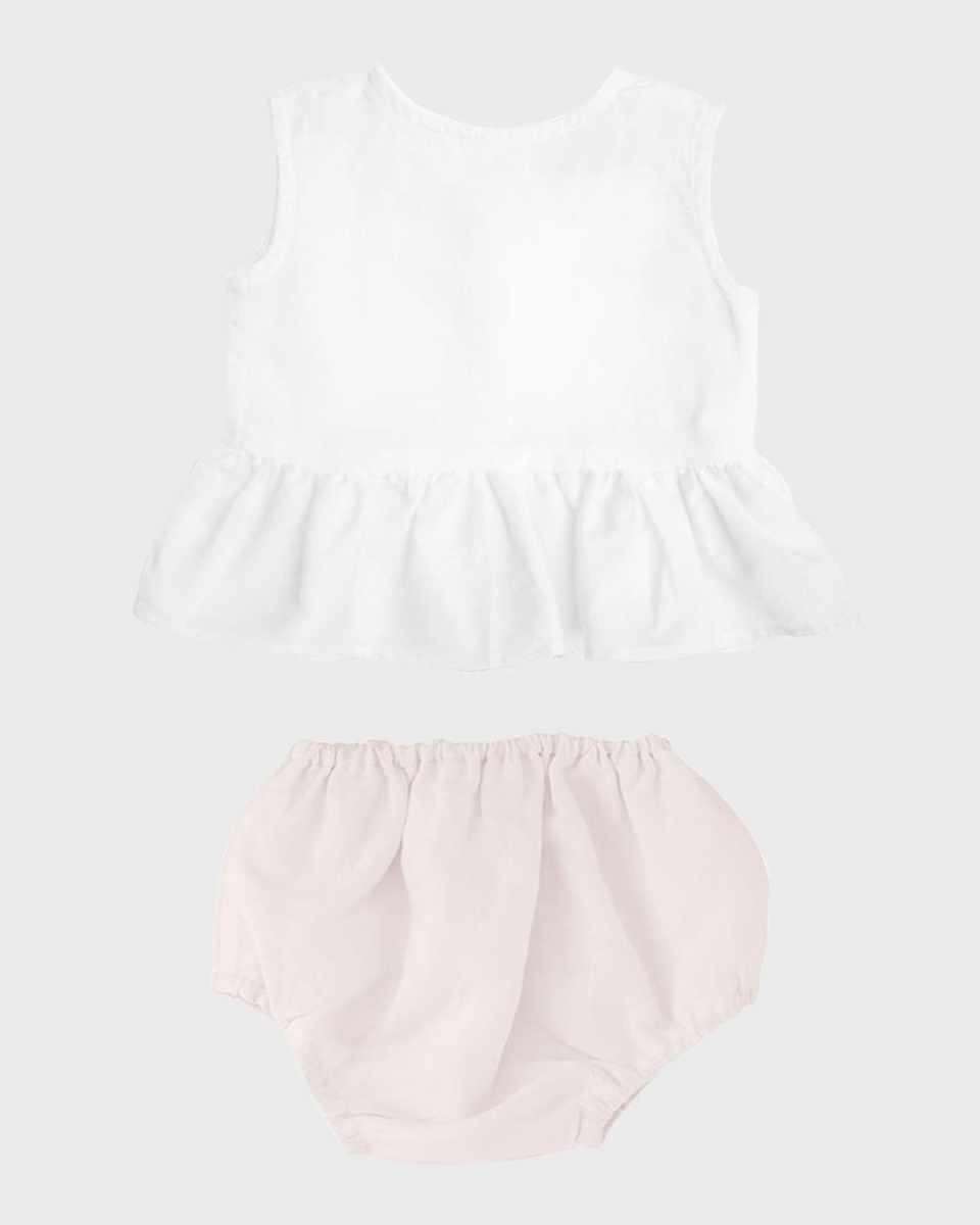 Girl's Peplum Top W/ Bloomers, Size Newbor