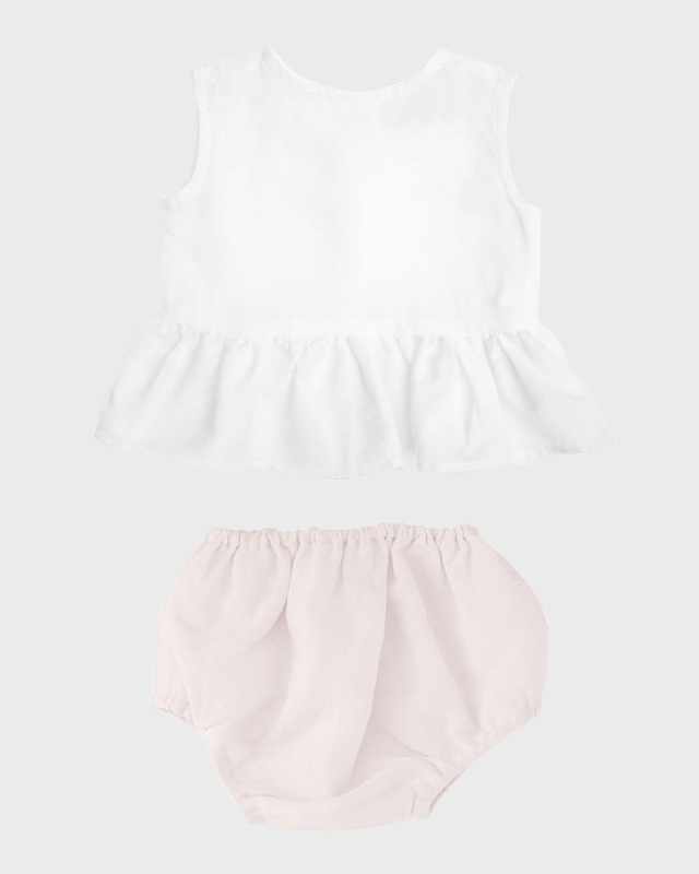 Girl's Peplum Top W/ Bloomers, Size Newbor