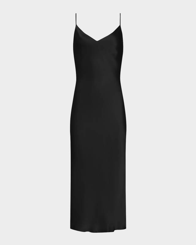 Seridie Mid-Length Silk Slip Dress