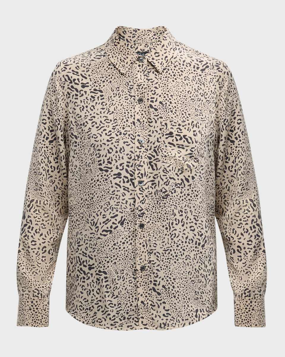 Kate Button-Front Silk Shirt