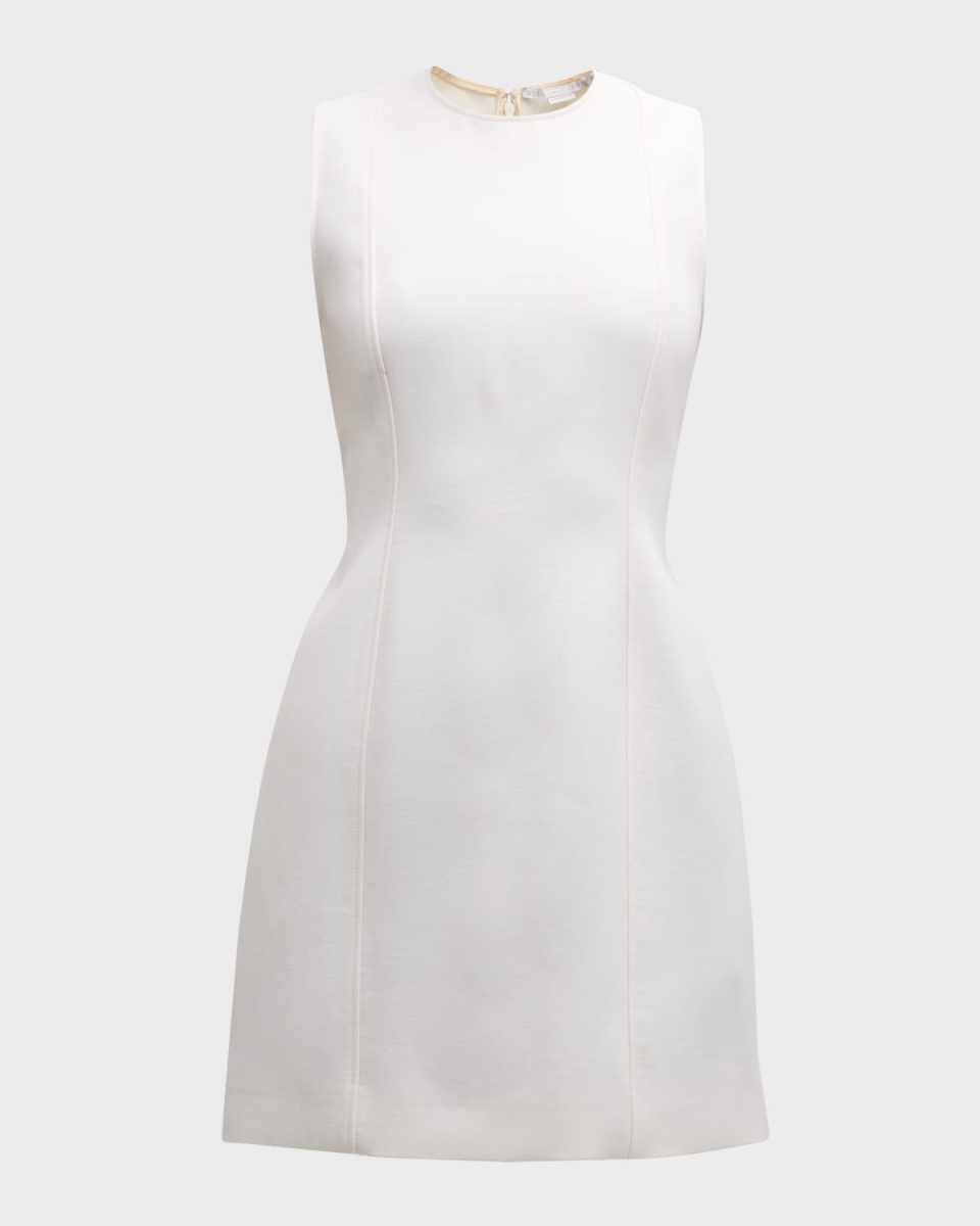 Moulded Mini Sheath Wool Dress