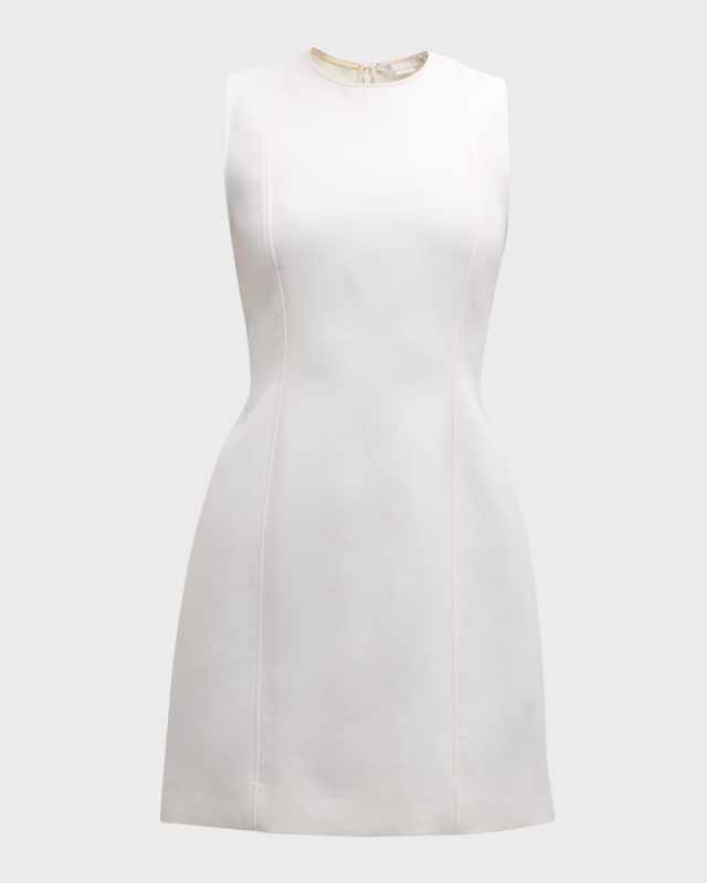 Moulded Mini Sheath Wool Dress