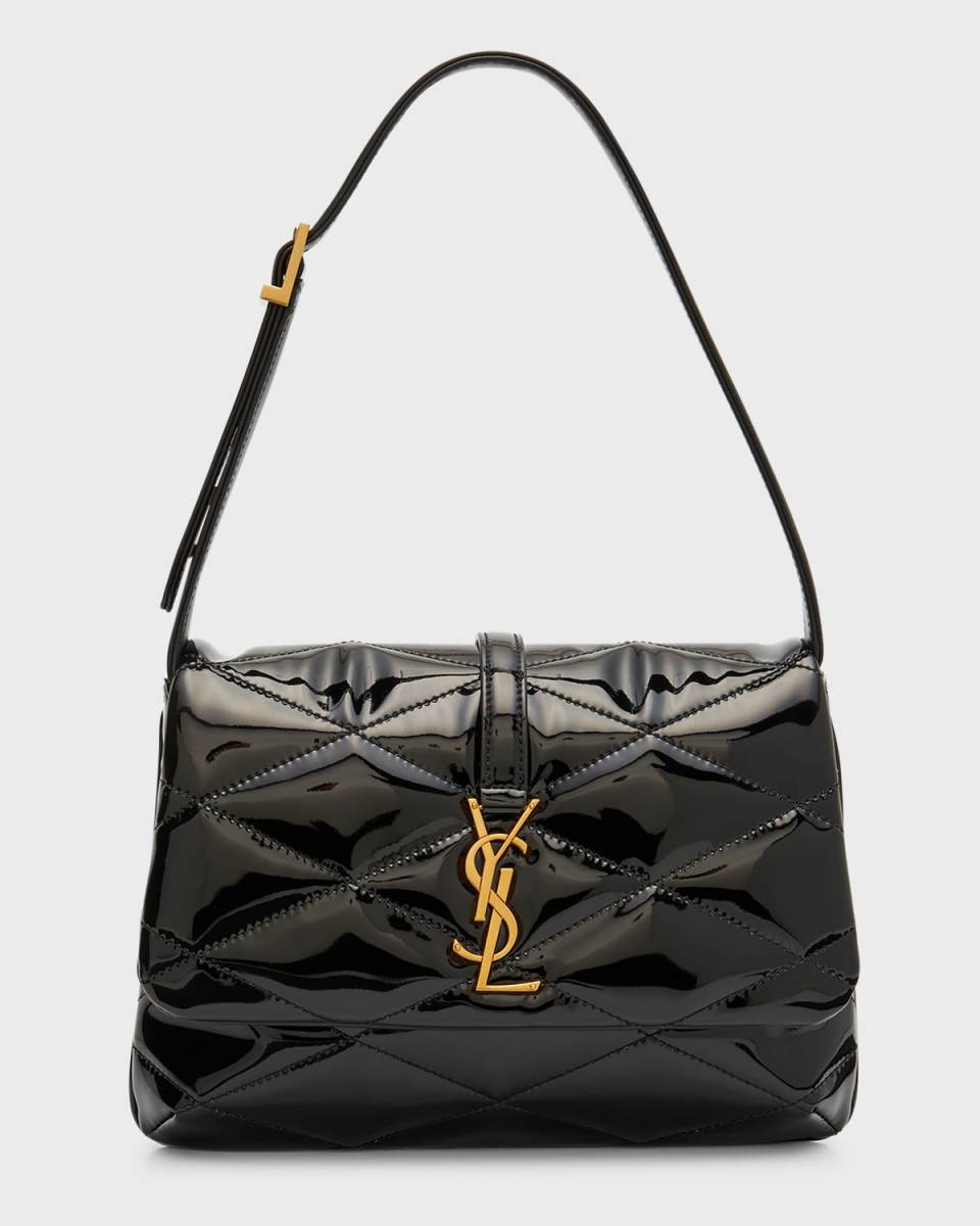 Le 57 Flap YSL Shoulder Bag in Quilted Patent Leather