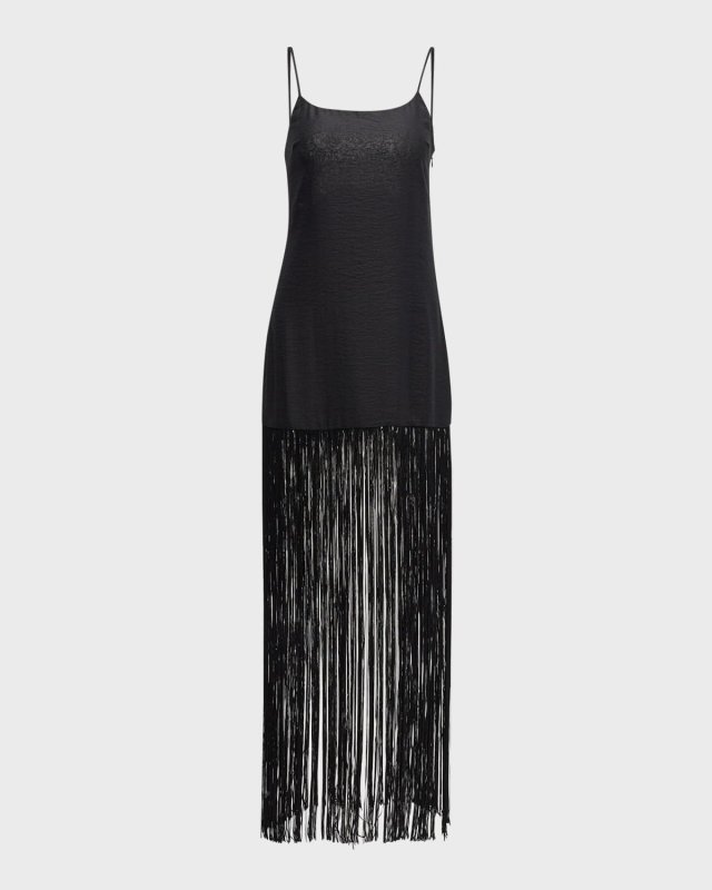 Zodiac Draped Fringe Gown