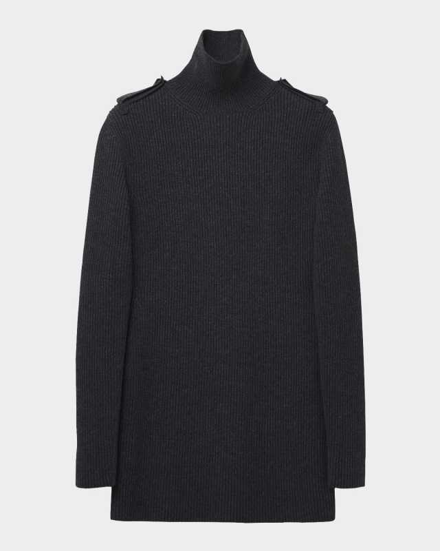 Turtleneck Wool Cashmere Mini Dress