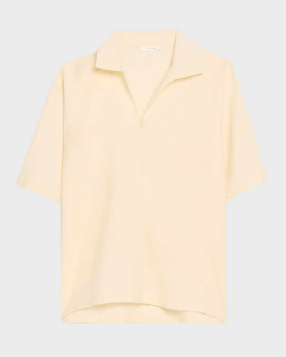 Wen Short-Sleeve Collared Top