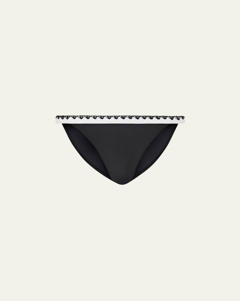 Carvico Vita Bikini Bottoms with Crochet Stitch Tr
