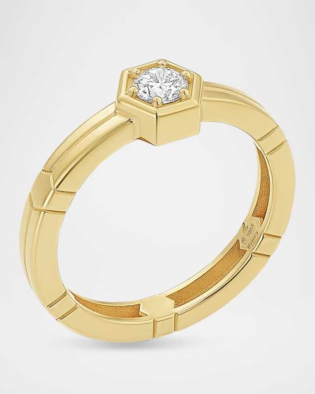 18K Yellow Gold Baia Sommersa Diamond Ring