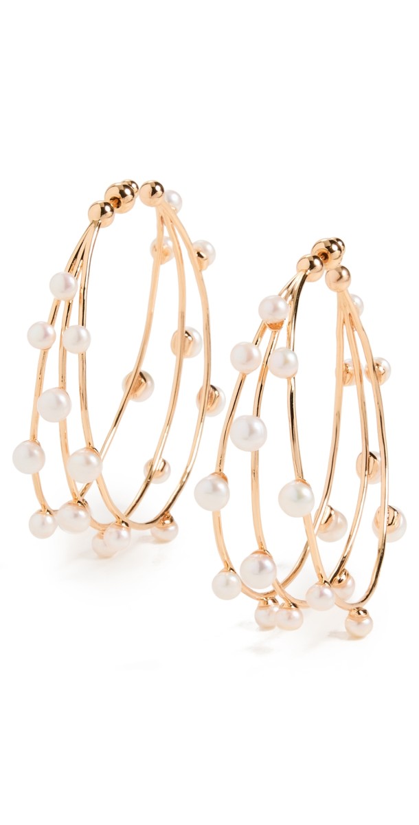 Cult Gaia Shanti Large Earrings Pearl