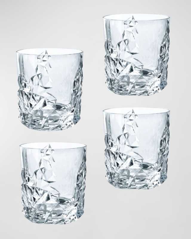 Sculpture Whiskey Tumblers, Set of 4