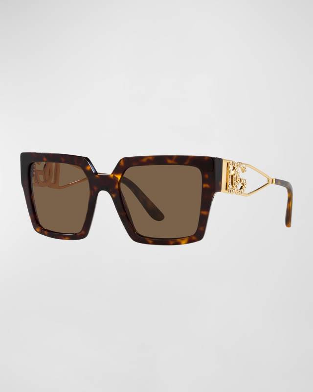 Embellished DG Mixed-Media Square Sunglasses