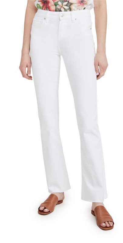 PAIGE High Rise Laurel Canyon Jeans Crisp White
