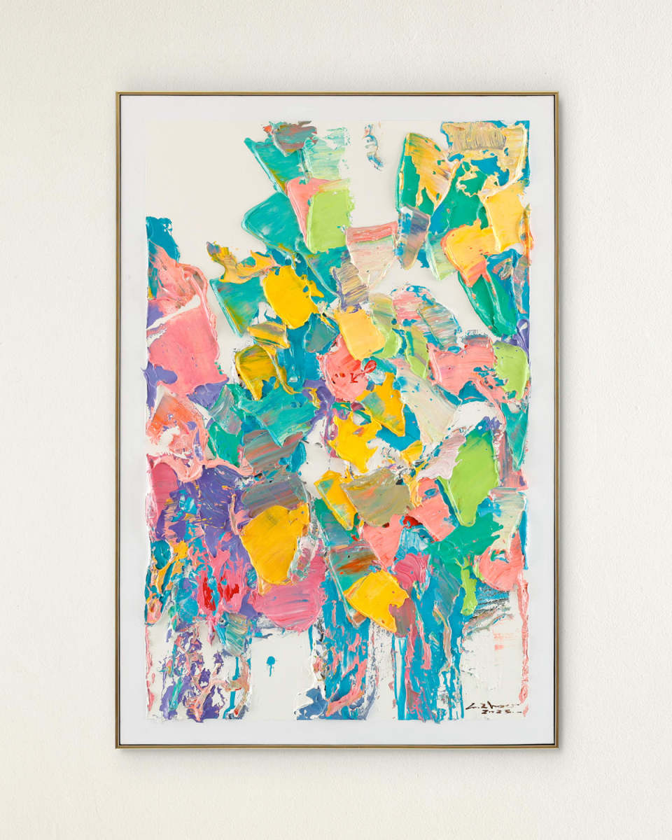 "Textural Brushstrokes II" Original Painting by LM Zhou