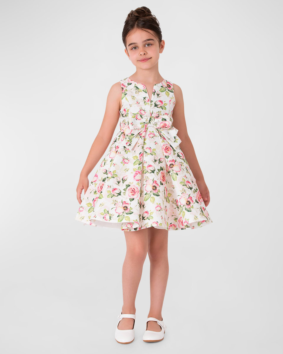 Girl's Fuji Garden Sleeveless Dress, Size 3T