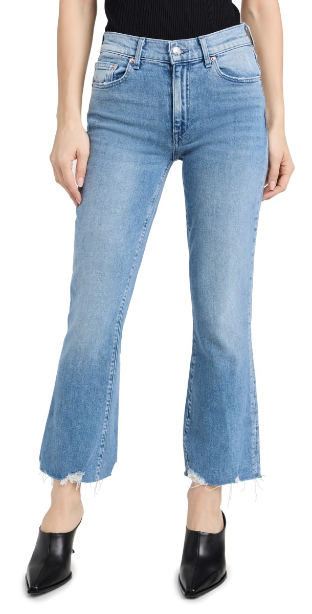 LE JEAN Bella Crop Flare Jeans Beach House