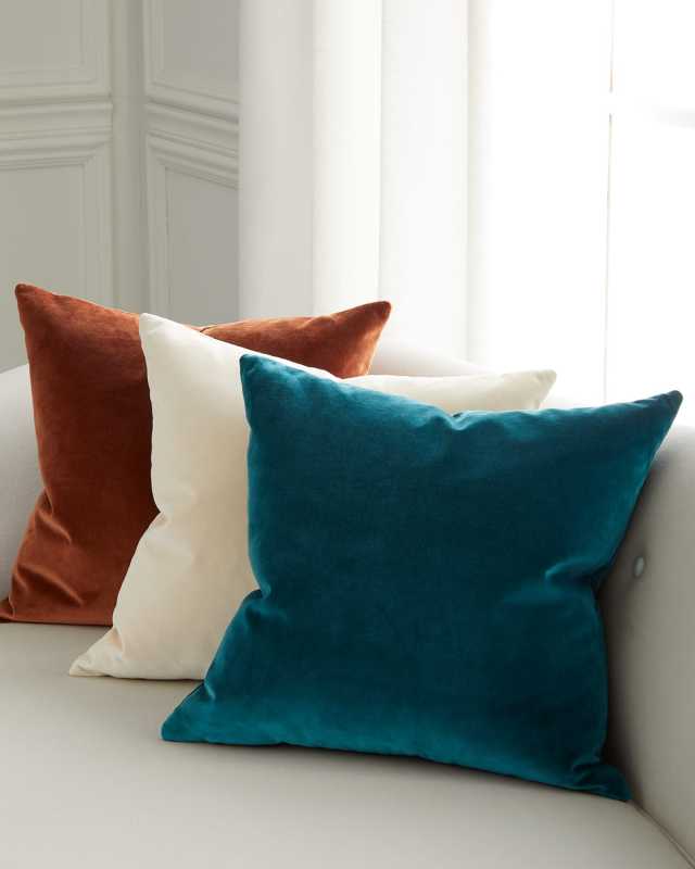 Uma Ivory Decorative Pillow, 20" Square