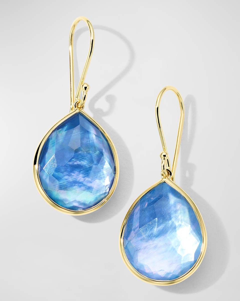 18K Gold Rock Candy Teardrop Earrings