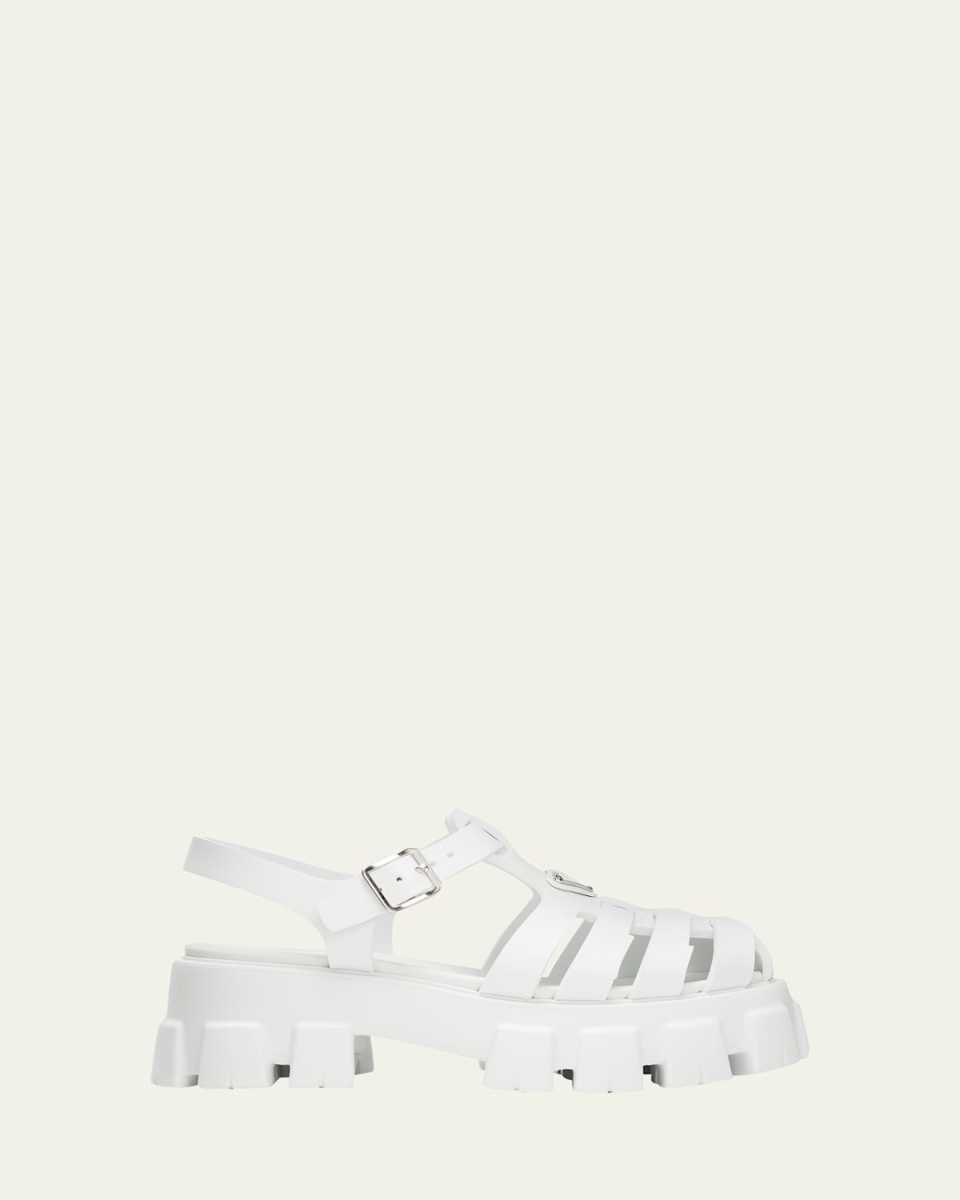 Rubber Logo Chunky-Sole Fisherman Sandals