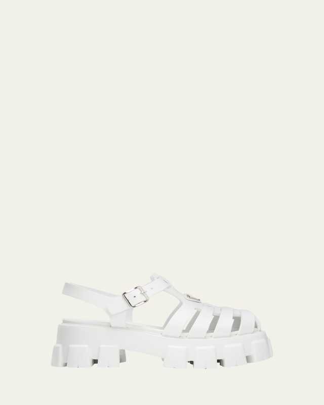 Rubber Logo Chunky-Sole Fisherman Sandals