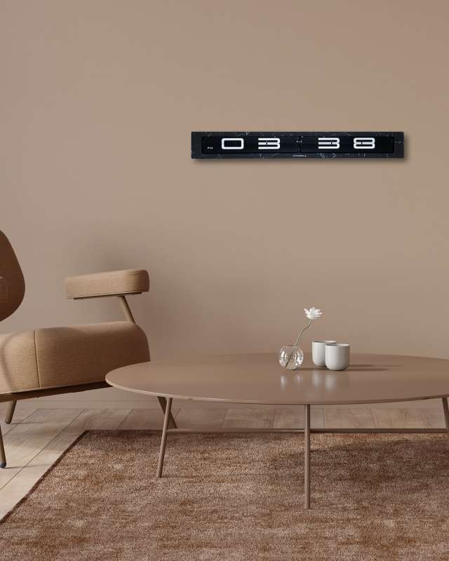 Timeline Marble-Effect Clock