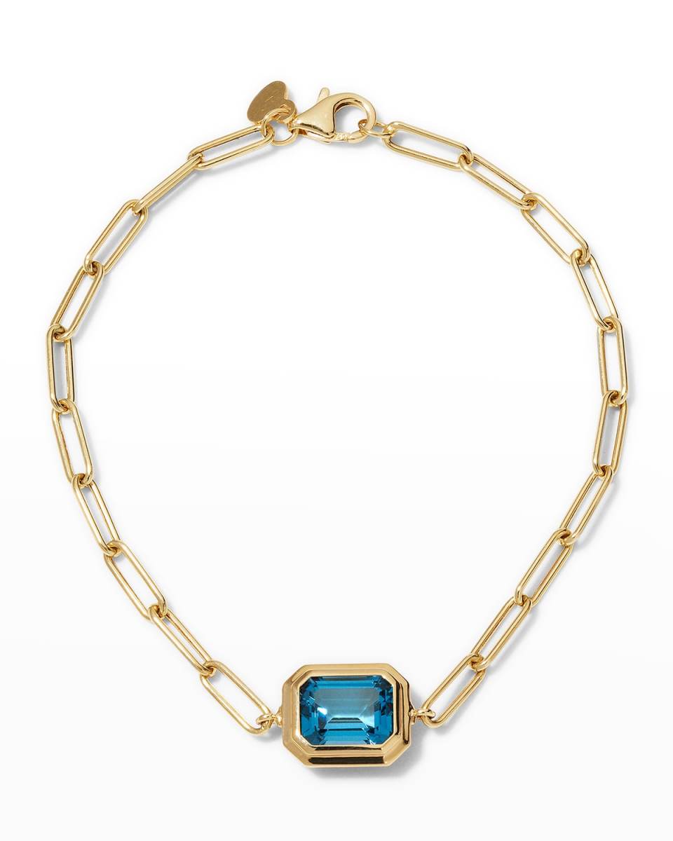 18K Manhattan London Blue Topaz Bracelet