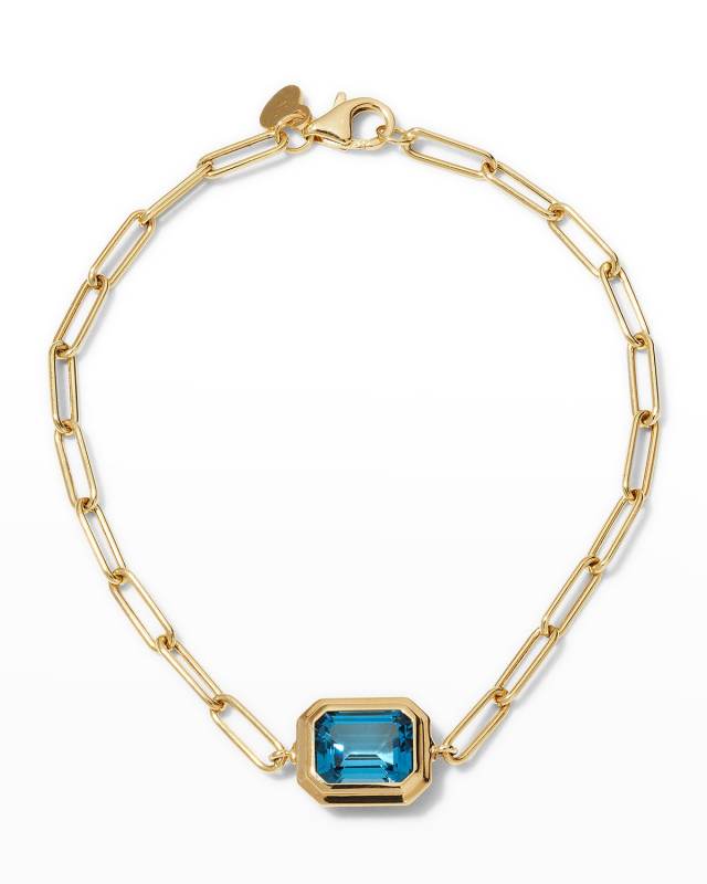 18K Manhattan London Blue Topaz Bracelet