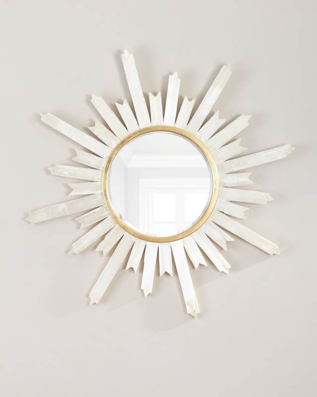 Selenite Starburst Mirror