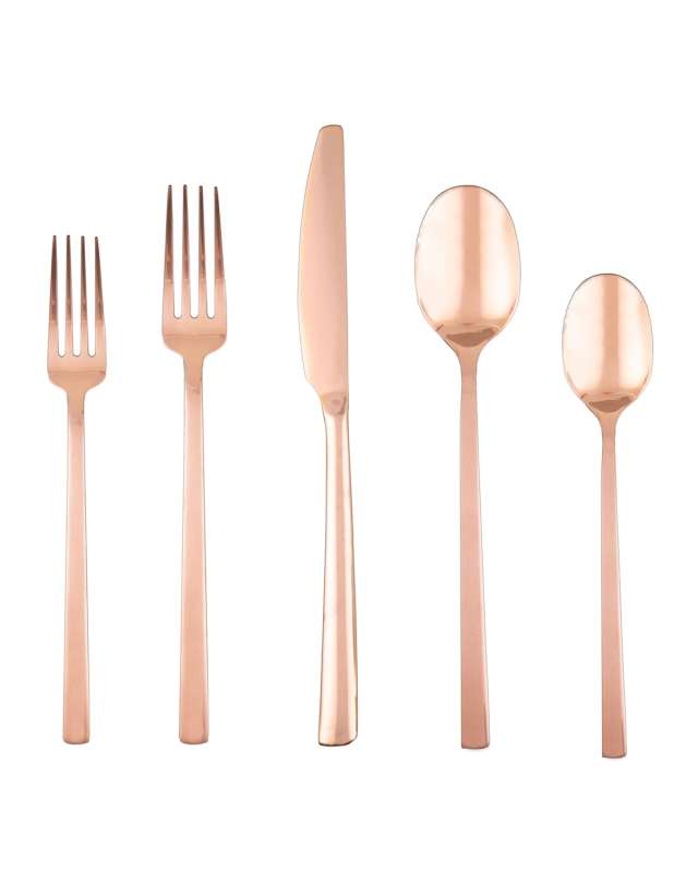 Beacon Copper Mirror 20-Piece Flatware Set, Service for 4