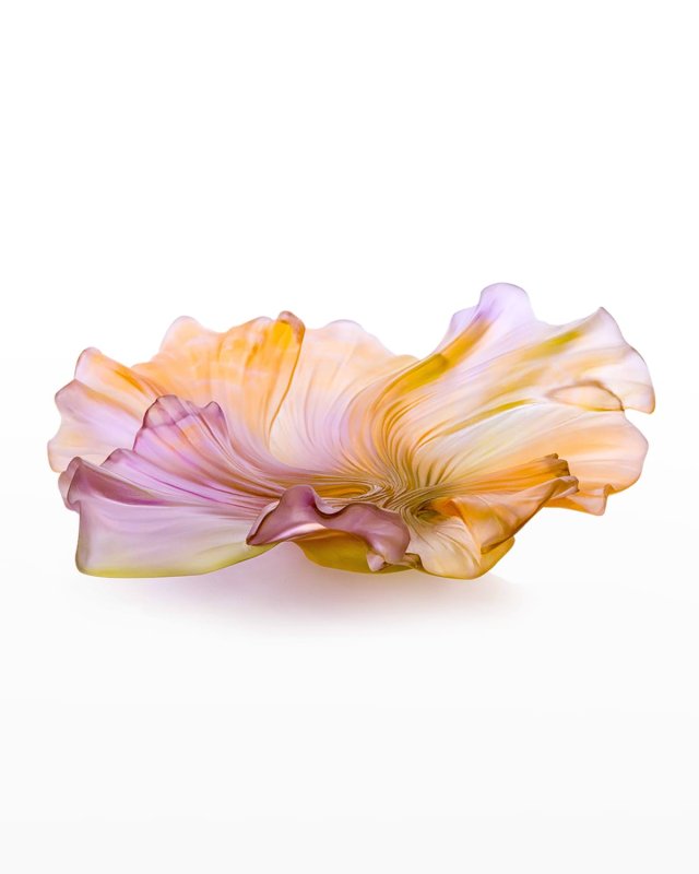 Croisiere Medium Draped Bowl In Pink Green