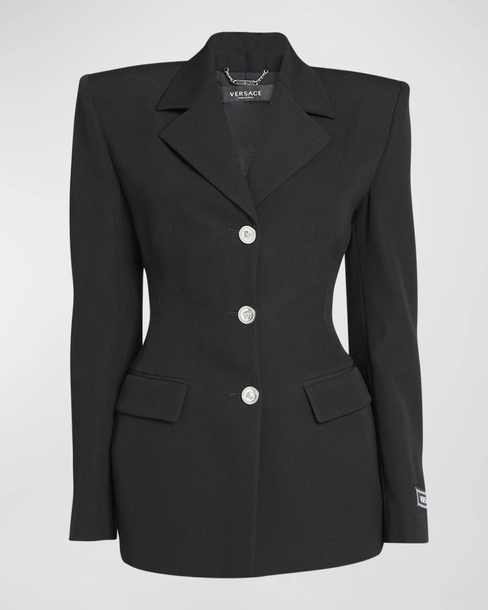 Grain De Poudre Wool Blazer Jacket
