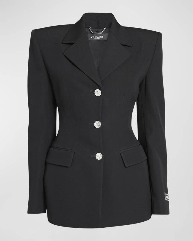 Grain De Poudre Wool Blazer Jacket