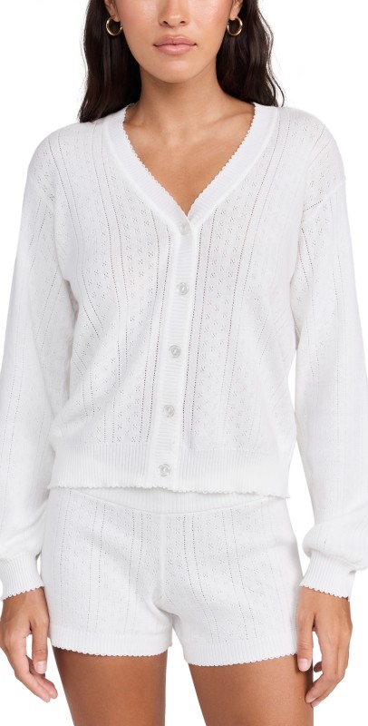 PJ Salvage Pointelle Set Ivory