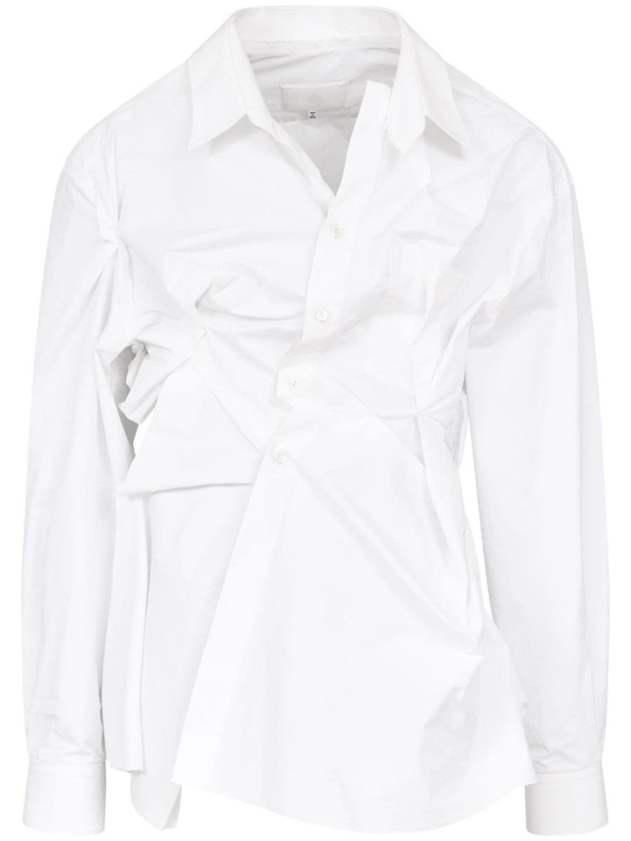 asymmetric gathered shirt