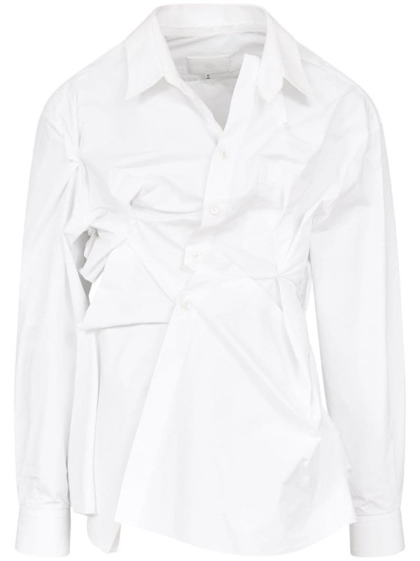 asymmetric gathered shirt