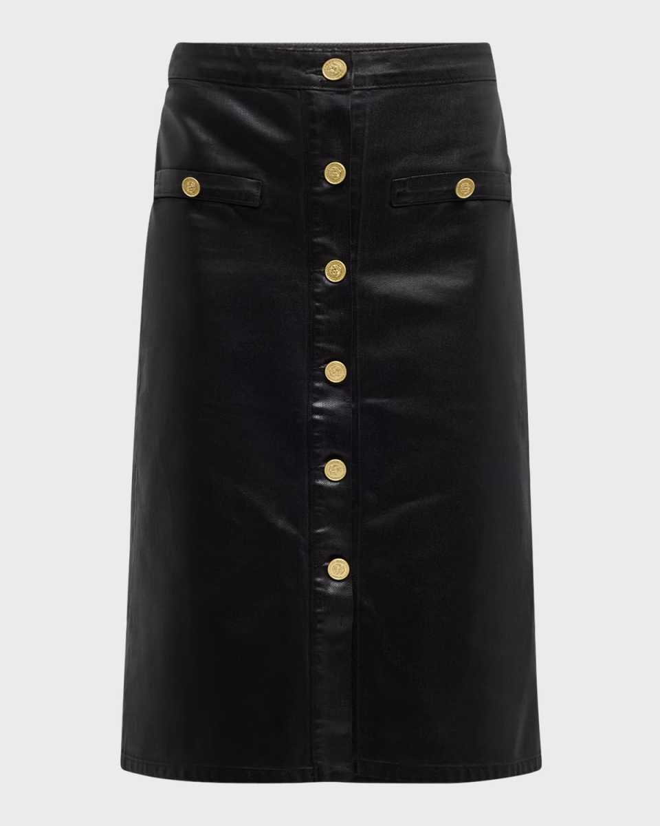 Exclusive Landry Button-Front Midi Skirt