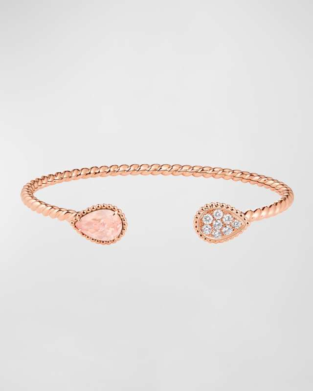 Serpent Boheme 18K Rose Gold 2-Motif Diamond & Quartz Bracelet