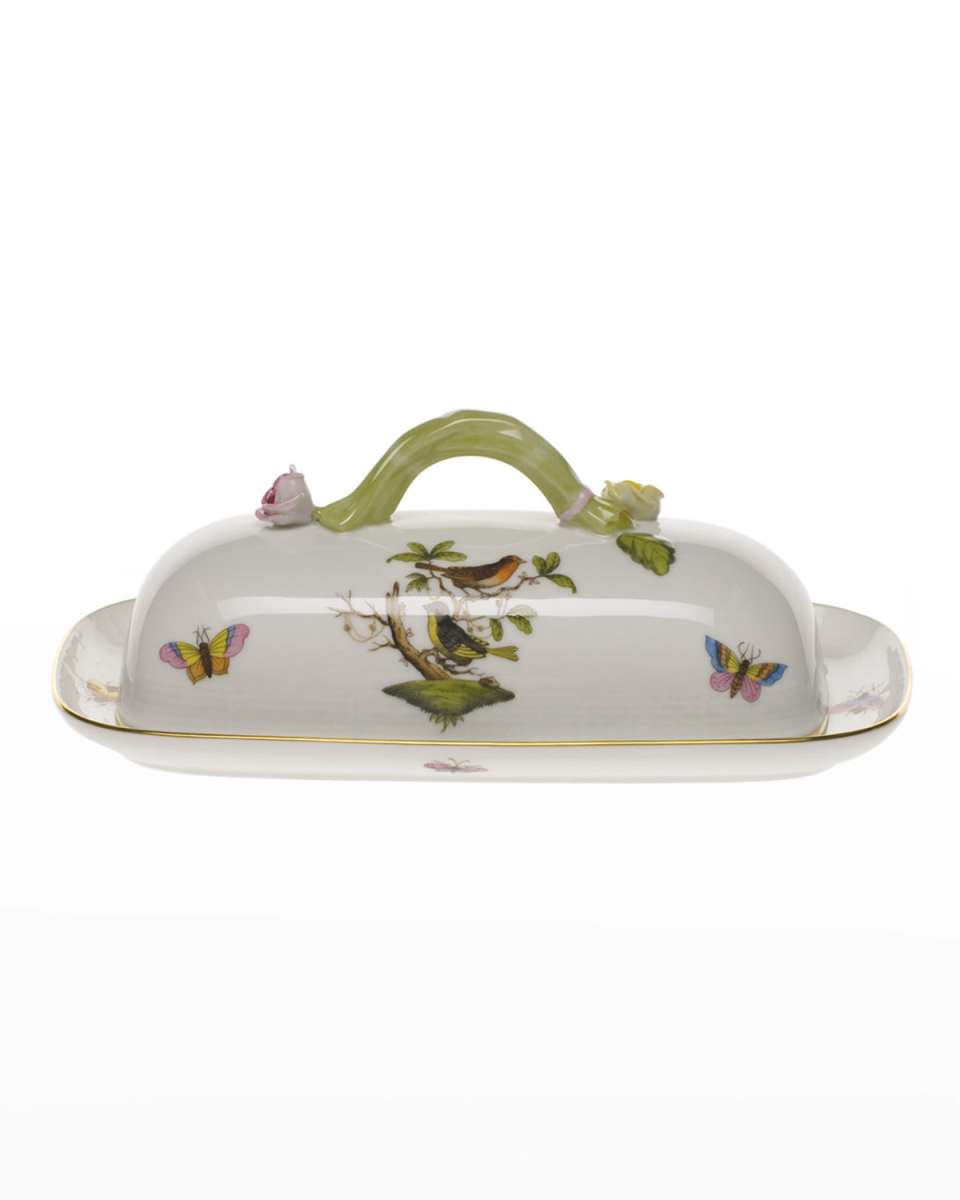 Rothschild Bird Butter Dish with Branch Handle