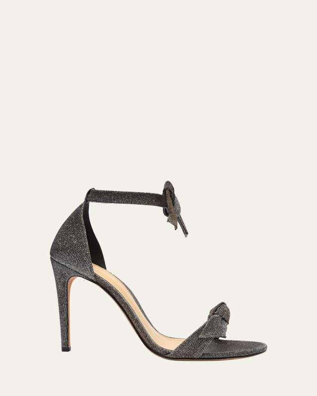 Clarita Bow Metallic Evening Sandals