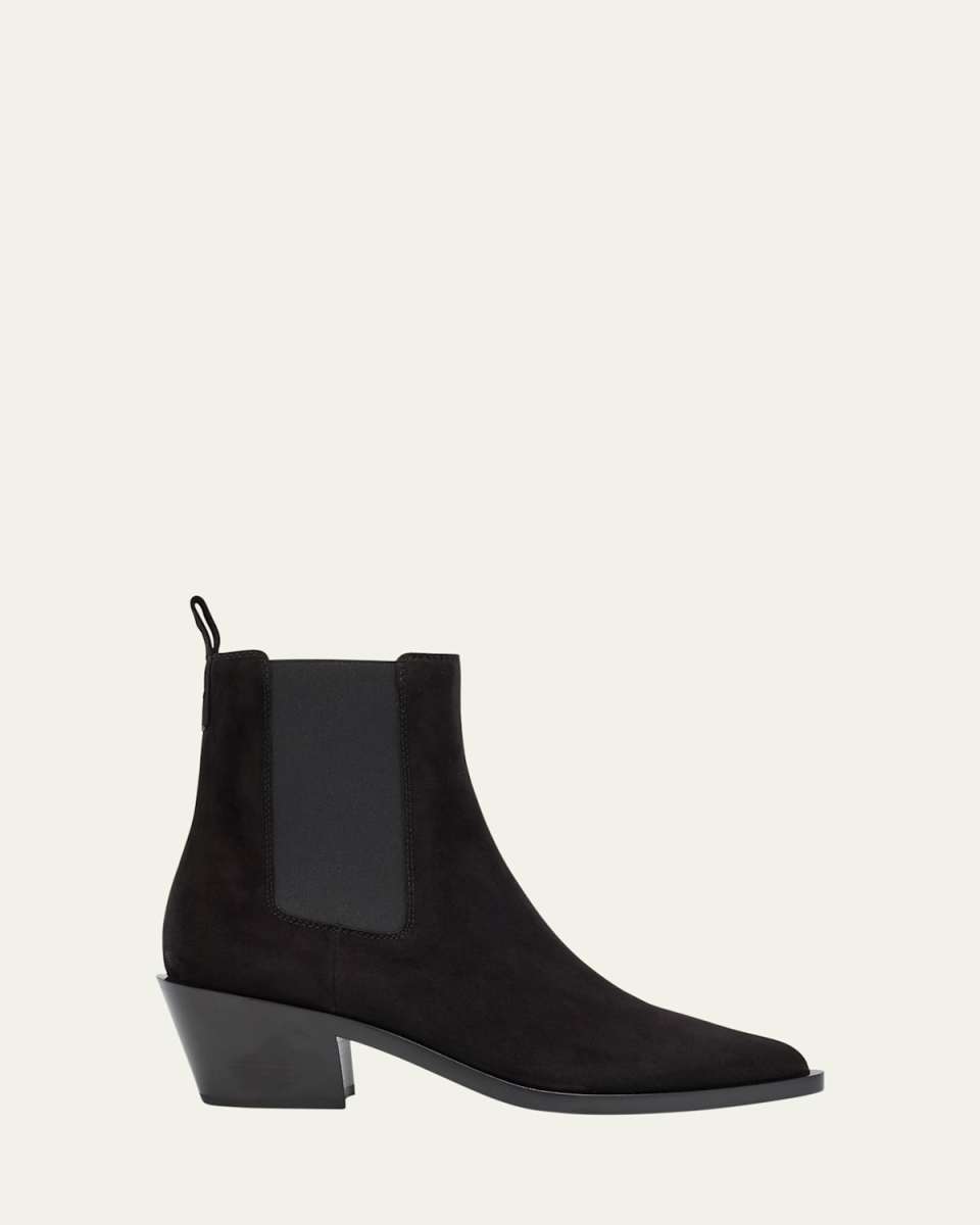 Wylie Suede Western Chelsea Booties